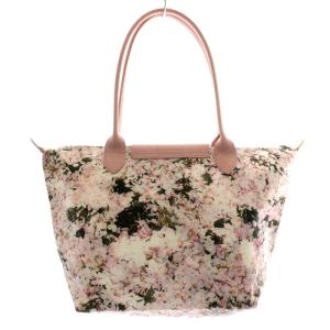 Longchamp ルプリアージュ S ブーケ トートバッグ ショルダーバッグ レザー 花柄 ピンク