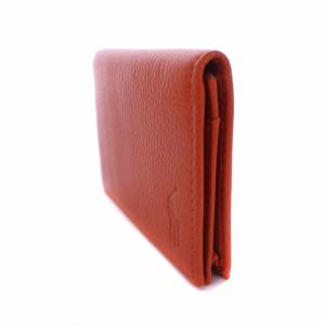 POLO RALPH LAUREN カードケース 名刺入れ ロゴ 型押し レザー インド製 オレンジ