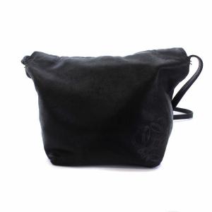 LOEWE アナグラム レザー ショルダーバッグ ポシェット ブラック