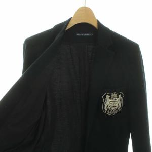 RALPH LAUREN テーラードジャケット シングル 2B センターベント ワッペン 6 ダークネイビー