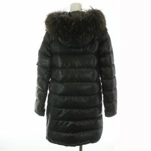 DUVETICA corcira ダウンコート ロング アウター フード ラクーンファー 42 L ブラック
