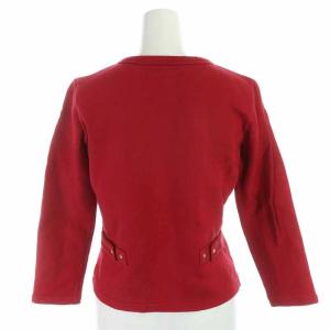 agnes b. カーディガン コットン 七分袖 T1 レッド