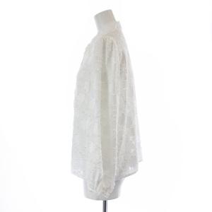 GRACE CONTINENTAL ブラウス スタンドカラーシャツ 長袖 ボウタイ 36 ホワイト