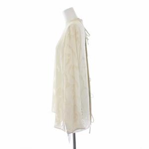 Ameri VINTAGE 20AW HAOKAN BACK RIBBON BLOUSE ブラウス シャツ 長袖 ライトグレー