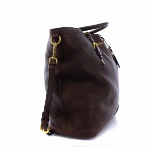 PRADA トートバッグ ハンドバッグ ショルダーバッグ 2WAY レザー ブラウン