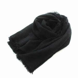 ストール モノグラム シルク混 黒