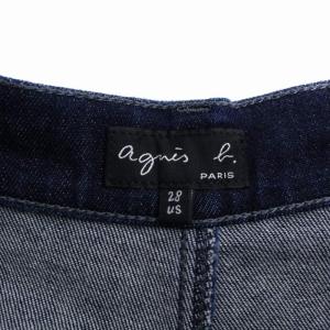 agnes b. JEANS デニムパンツ ジップフライ ワイド 28 インディゴ
