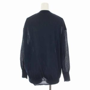 GOLDEN GOOSE シアー カーディガン ニット シースルー 長袖 XS ネイビー