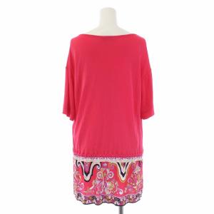 Emilio Pucci プッチ柄 切替 チュニック カットソー 半袖 I38 S ピンク