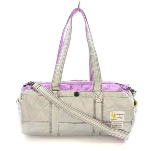 atmos TWEETY コラボ ボストンバッグ ショルダー 2way シルバー パープル