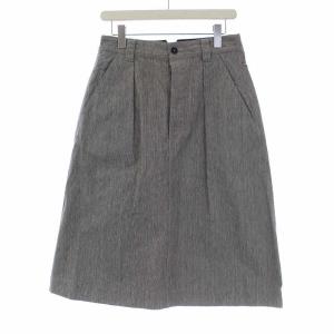 21AW IRREGULAR END ON END COTTON LINEN ロングスカート 2 M グレー