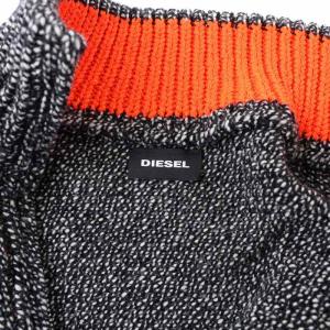 DIESEL 長袖 ニットカーディガン ジップアップ ハイネック S 黒