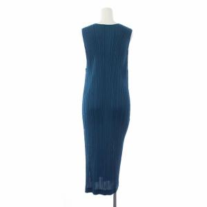 PLEATS PLEASE ISSEY MIYAKE 19SS カットワークノースリーブワンピース 3 青