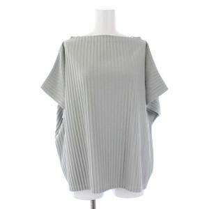 イッセイミヤケ 17SS ヘリンボーン柄 ドルマンスリーブ カットソー ボトルネック 3 グレー