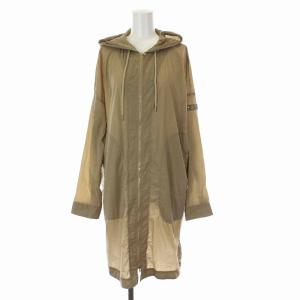 ナイロン パーカー ロング ジャケット ジップアップ 3 L ベージュ LTA9HT4730