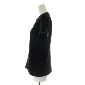 PLAY Comme des Garçons AD2017 Tシャツ カットソー 半袖 ゴールドハート コットン L ブラック