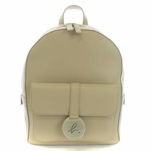 リュックサック レザー 牛床革 ベージュ