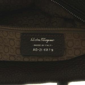 Salvatore Ferragamo ガンチーニ ハンドバッグ ショルダーバッグ レザー ブラウン