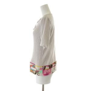 LEONARD スポーツ SPORT リブニット カットソー 半袖 馬柄 42 L グレー