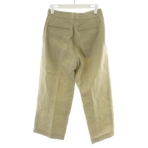 MARGARET HOWELL 2018 ワイドパンツ 麻 リネン ジッパーフライ 2 M ベージュ 578-9143007