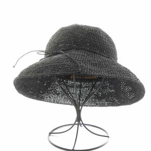 HELEN KAMINSKI スリランカ製 ラフィアハット 麦わら帽子 ハット 黒 ブラック