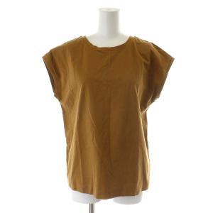 2018 カットソー ノースリーブ コットン 2 ブラウン