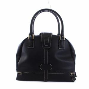LOEWE トラベラーボーリング ハンドバッグ ボストンバッグ レザー 黒