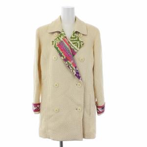 LEONARD FASHION スーツ セットアップ 上下 テーラードジャケット スカート 花柄 9AR M アイボリー