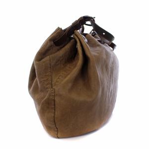 HENRY BEGUELIN NAPPA OMINO オミノ型押し ハンドバッグ トートバッグ レザー ブラウン