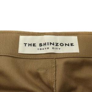Shinzone ベイカーパンツ ジッパーフライ コットン ハイウエスト 38 ブラウン
