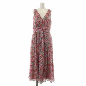 floral medley burnout dress ワンピース ノースリーブ ロング マキシ 花柄 4 M ピンク