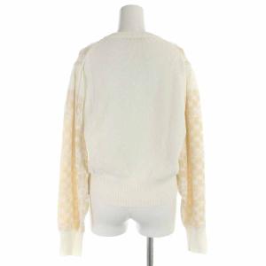 ESTNATION 22SS ニットカーディガン 刺繍 装飾 メッシュ 長袖 1 ホワイト ベージュ