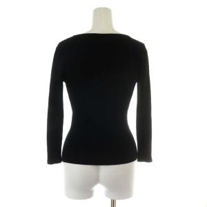 M'S GRACY 22年 リブニット 長袖 ウエストリボン 38 ブラック