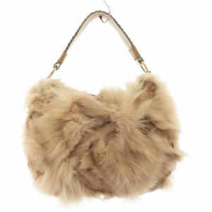 Diagram GRACE CONTINENTAL ファーバッグ ショルダーバッグ ハンドバッグ ベージュ