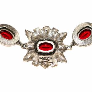 LANVIN PARIS チョーカー カラーストーン ベロア 紫 パープル