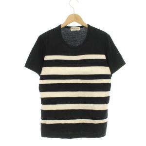 コムデギャルソン AD1997 カットソー Tシャツ ボーダー 半袖 クルーネック 丸首 S-M 黒 ブラック