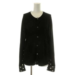 AD2015 カーディガン 長袖 ドット M ブラック