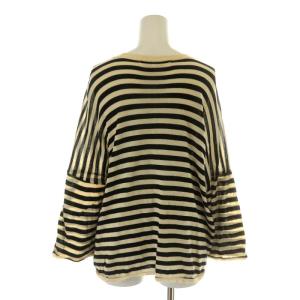 COMME des GARCONS COMME des GARCONS ニット カットソー 長袖 ボーダー コットン S ベージュ ブラック S19N005