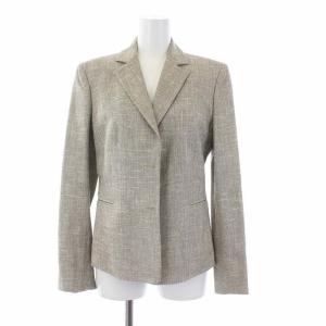 VALENTINO ROMA スーツ セットアップ テーラード スカート ひざ丈 裏地レオパード 42 ベージュ