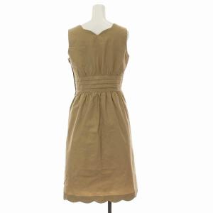 Harrods ワンピース ひざ丈 ノースリーブ ナイロン 2 ベージュ