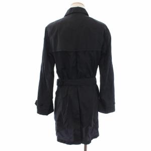 PRADA ナイロンコート ステンカラーコート スプリングコート 春アウター ベルト 44 XS 黒 ブラック