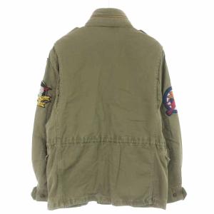 POLO RALPH LAUREN ミリタリージャケット M-65 スタンドカラー ワッペン M カーキ