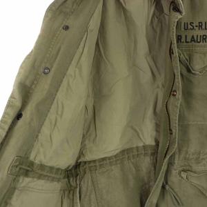 POLO RALPH LAUREN ミリタリージャケット M-65 スタンドカラー ワッペン M カーキ