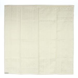 スカーフ シルク ロゴ グレー