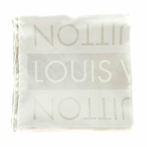 LOUIS VUITTON スカーフ シルク ロゴ グレー