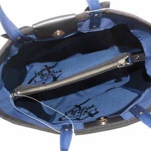 LANVIN en Bleu ジュール トートバッグ ハンドバッグ リボン パール バイカラー ブルー ブラック