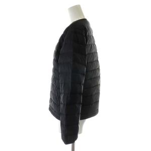 DANTON インナーダウンジャケット クルーネック ライトダウン キルティング 36 ブラック