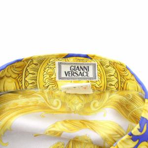 GIANNI VERSACE ヴィンテージ 長袖 ボタンダウンシャツ 総柄 シルク100％ 46 S マルチカラー