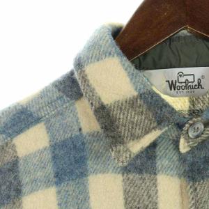 WOOLRICH ネルシャツ チェック ポケット 長袖 ブルー ベージュ
