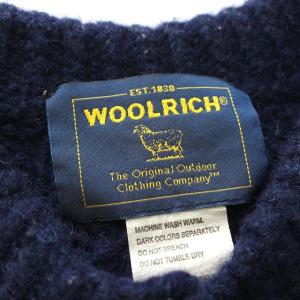 WOOLRICH カーディガン ウール アランニット L ネイビー